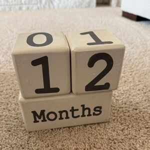 Baby month blocks